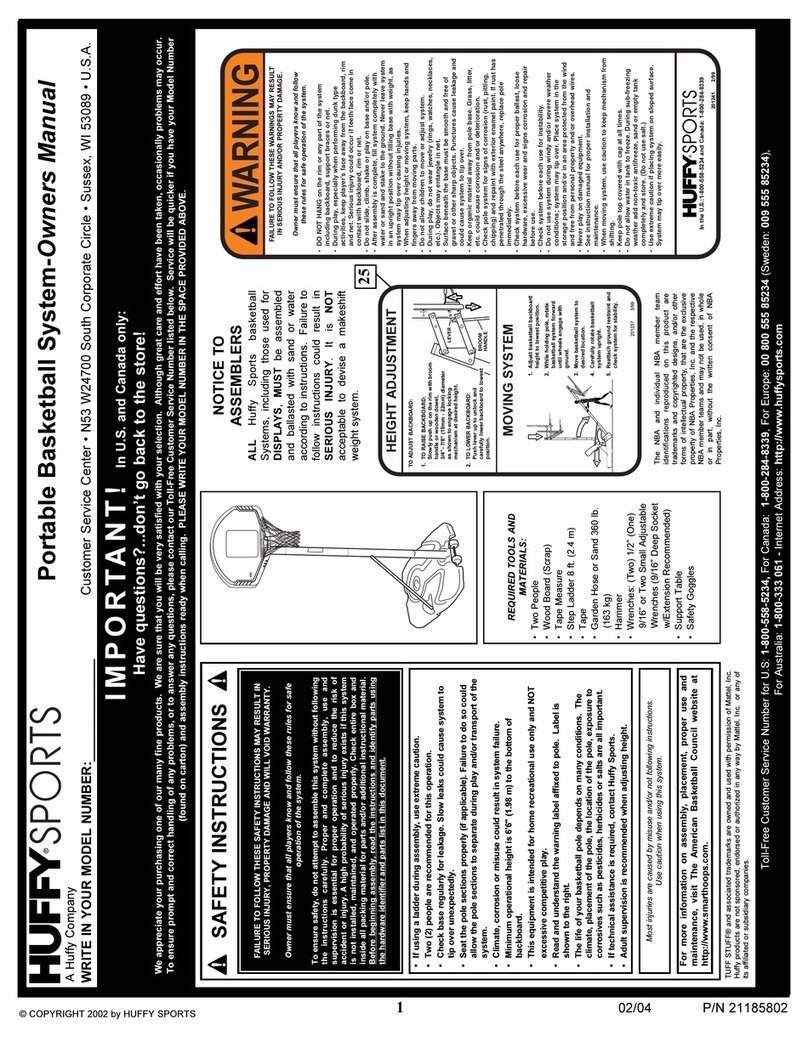 Huffy 21185802 owner's manual