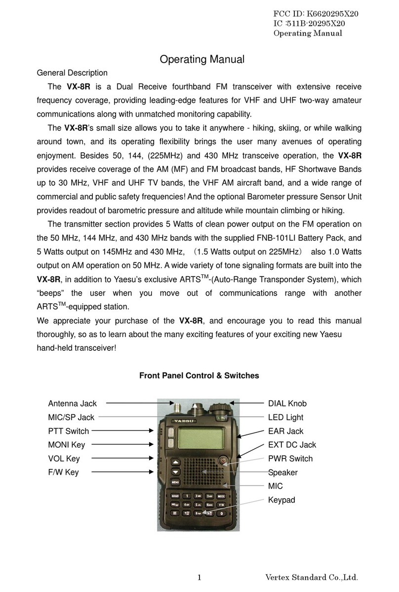 Vertex Standard VX-8R operating manual