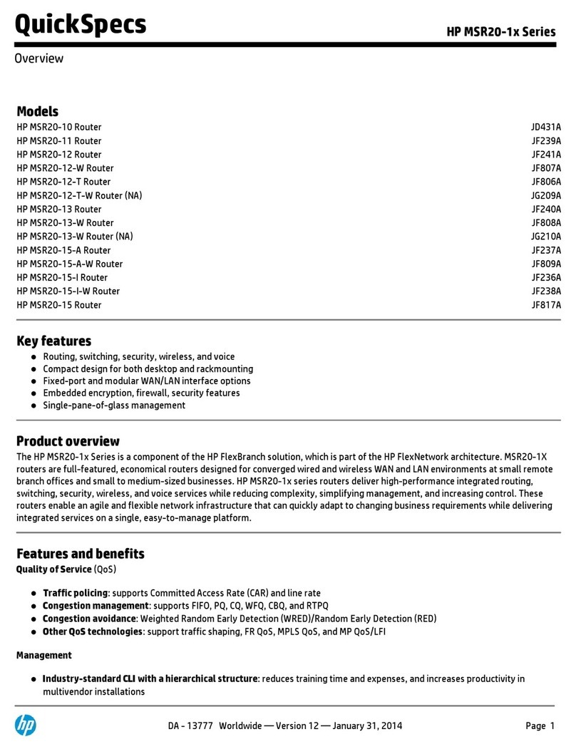 HP MSR20-10 User manual HP MSR20-10 User manual