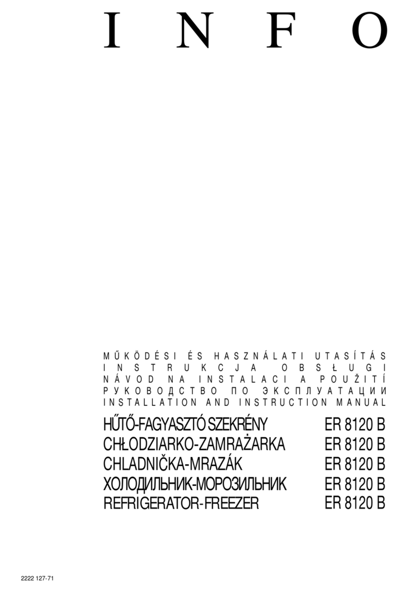 Electrolux ER8120B Installation and instruction manual