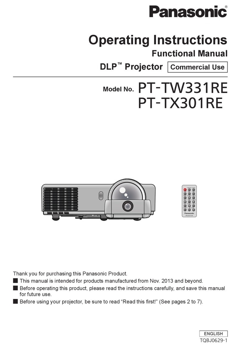 Panasonic PT-TW331RE operating instructions