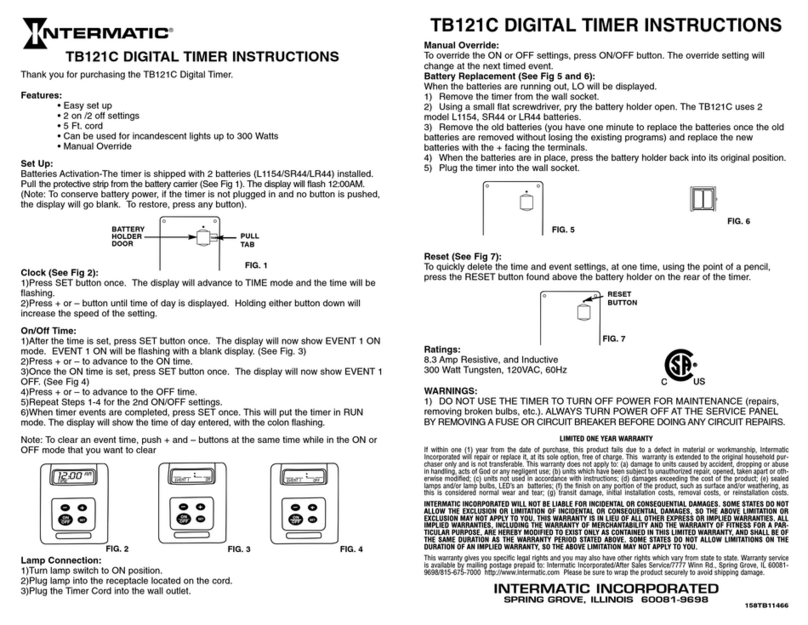 Intermatic TB121C User manual