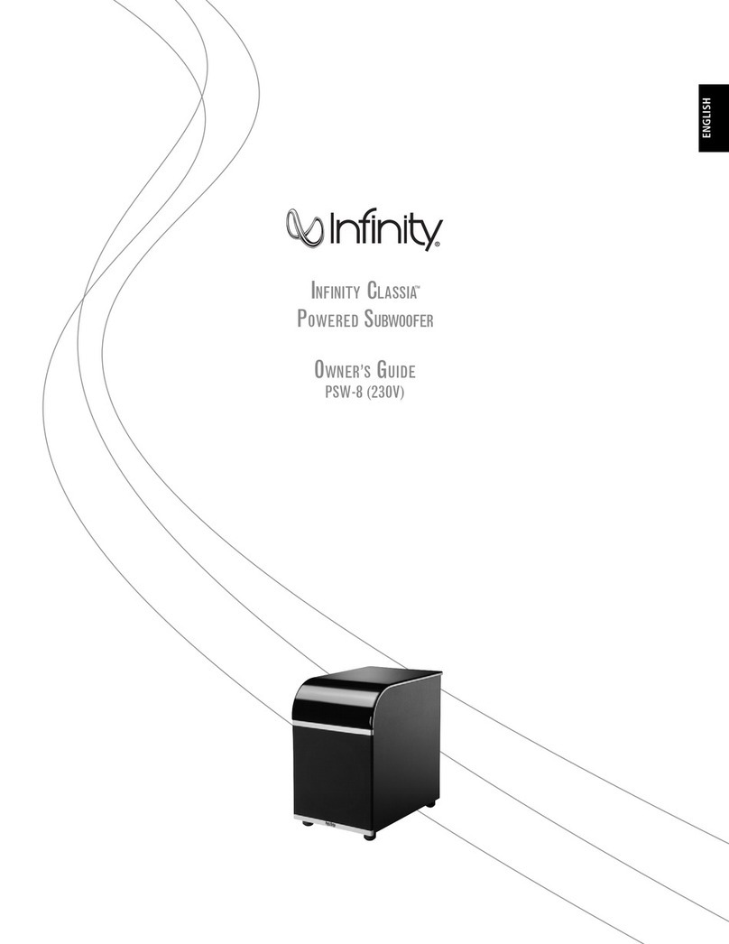 Infinity CLASSIA PSW-8 User manual