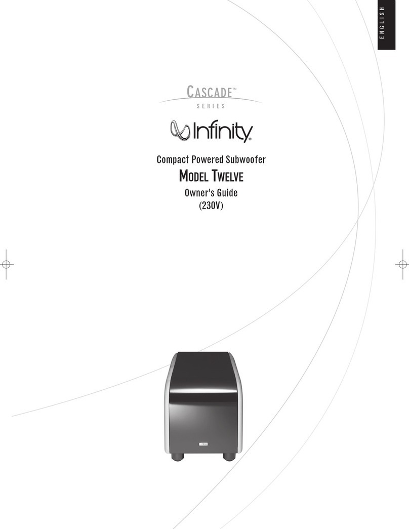 Infinity Model Twelve User manual Infinity Model Twelve User manual