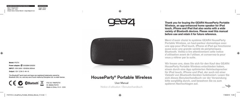 Gear4 HouseParty user manual