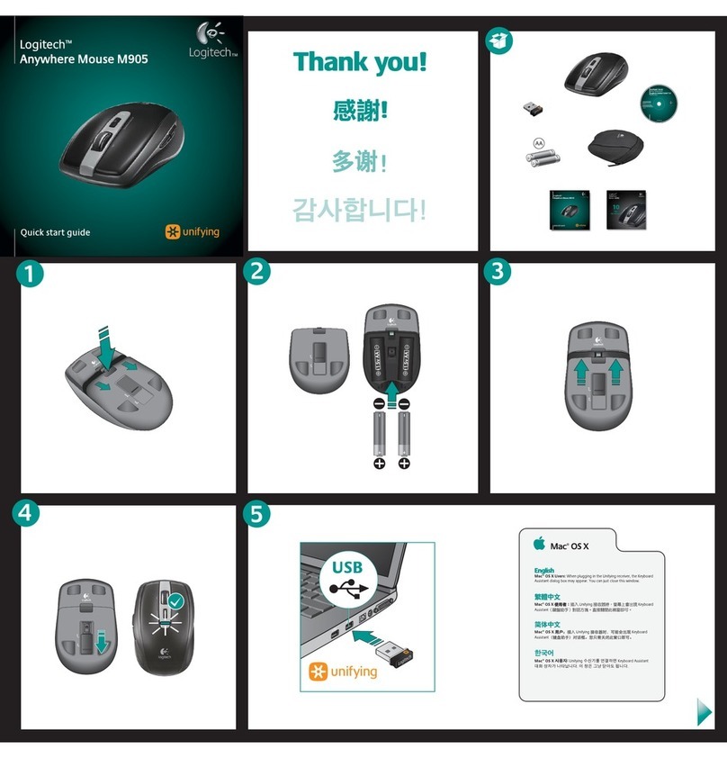 Logitech Anywhere Mouse M905 User manual