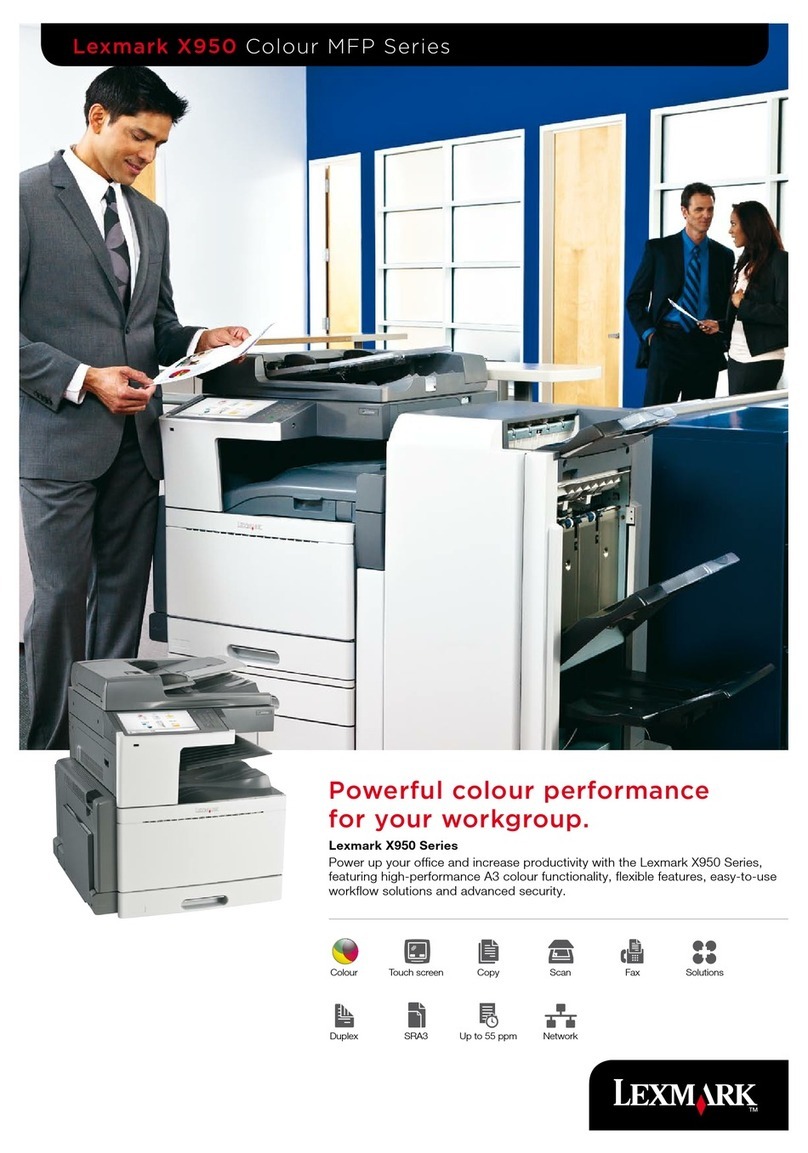 Lexmark X950de User manual Lexmark X950de User manual