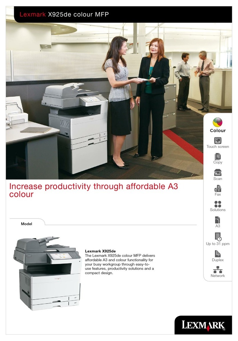Lexmark X925de User manual