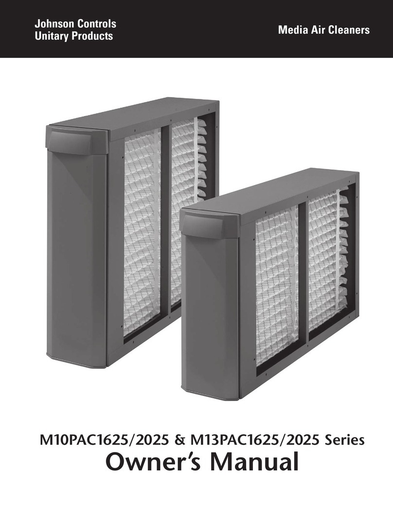 Johnson Controls M10PAC1625 series owner's manual