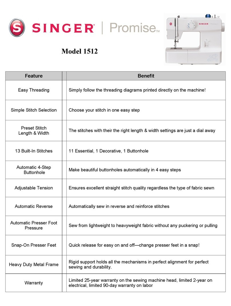 Singer Promise 1512 Owner's manual