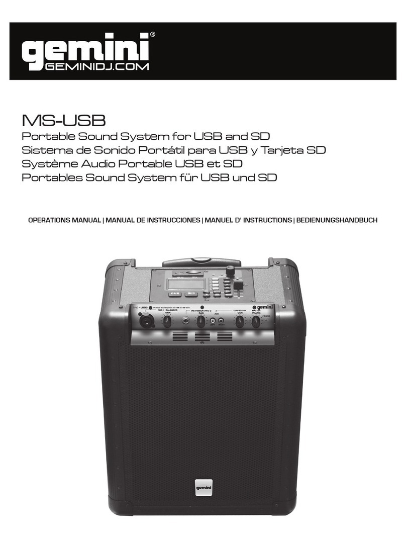 Gemini MS-USB operating manual