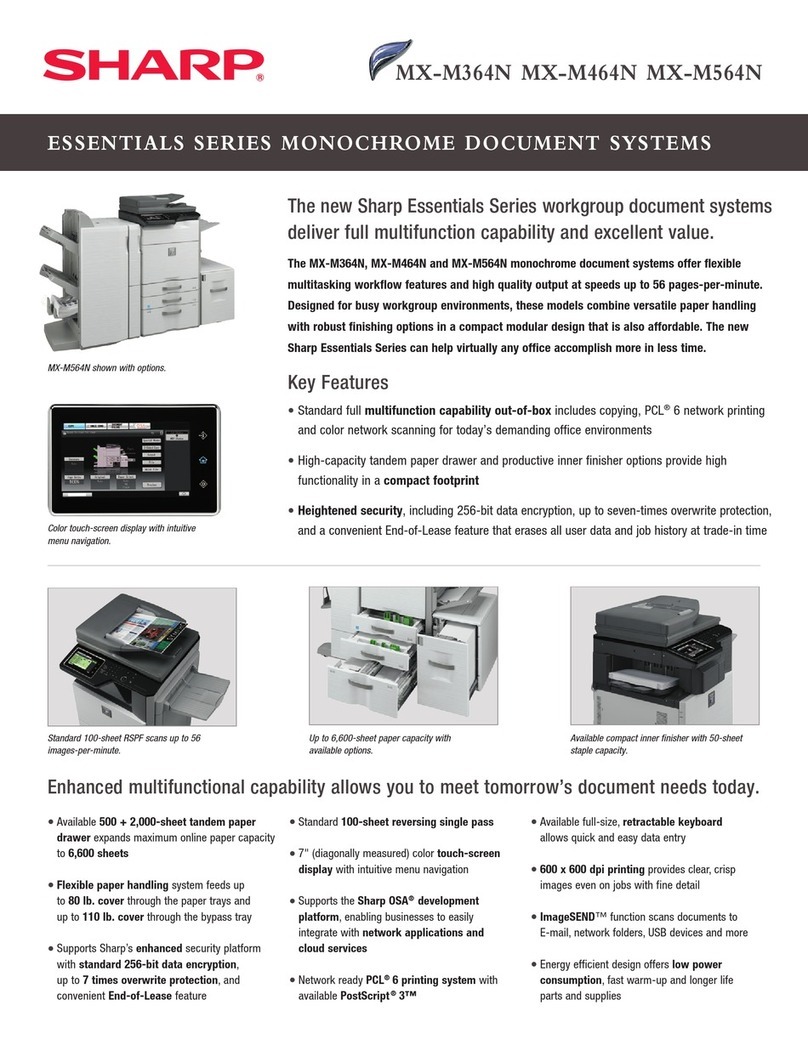 Sharp MX-M364N User manual