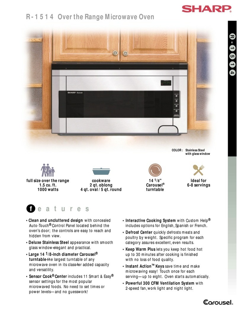 Sharp Carousel R-1514 User manual