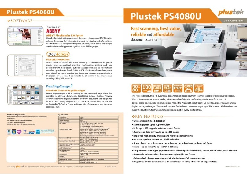 Plustek SmartOffice PS4080U Specifications