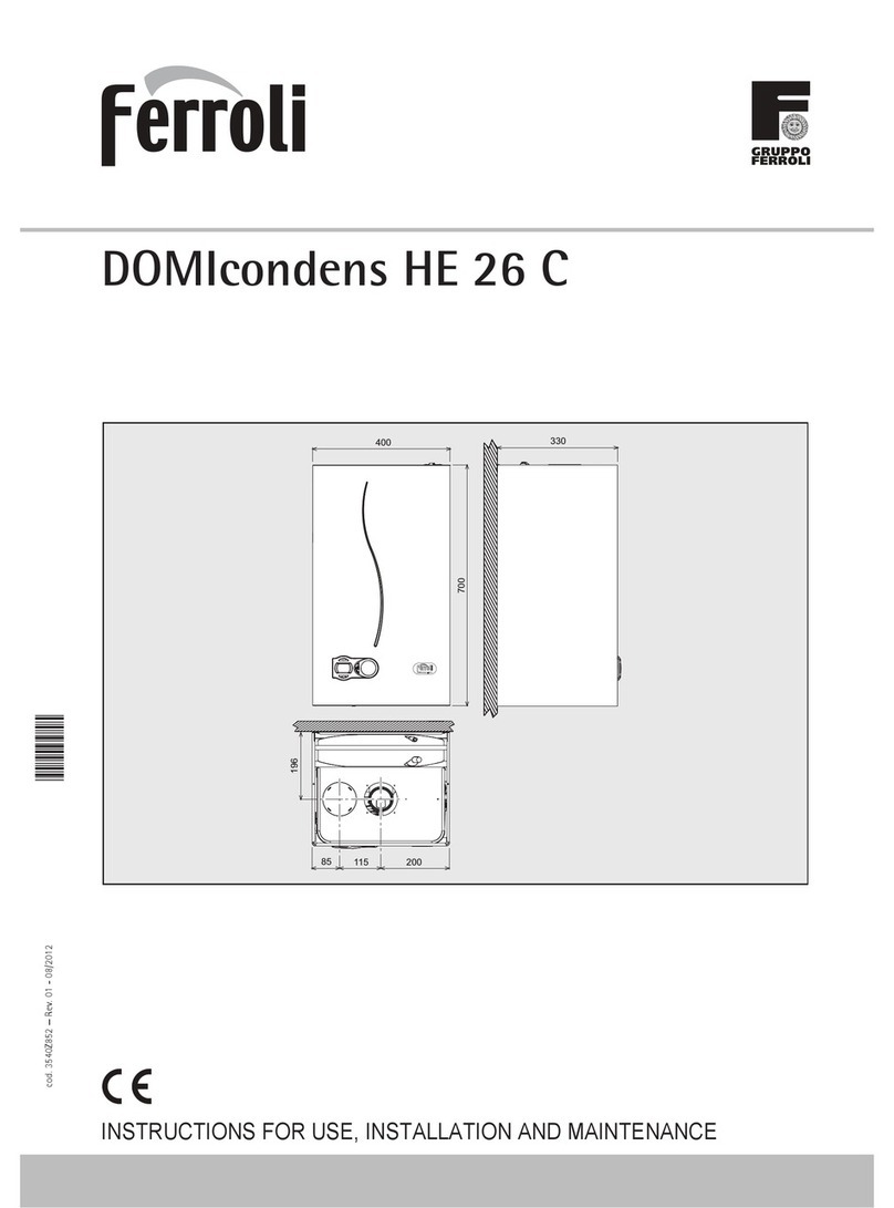 Ferroli DOMIcondens HE 26 C Instructions for use, installation and maintenance