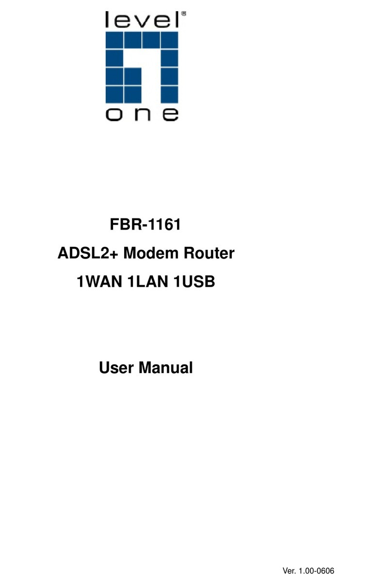 LevelOne FBR-1161 User manual
