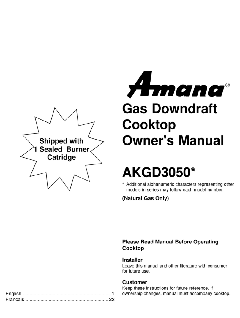 Amana AKGD3050 Series owner's manual