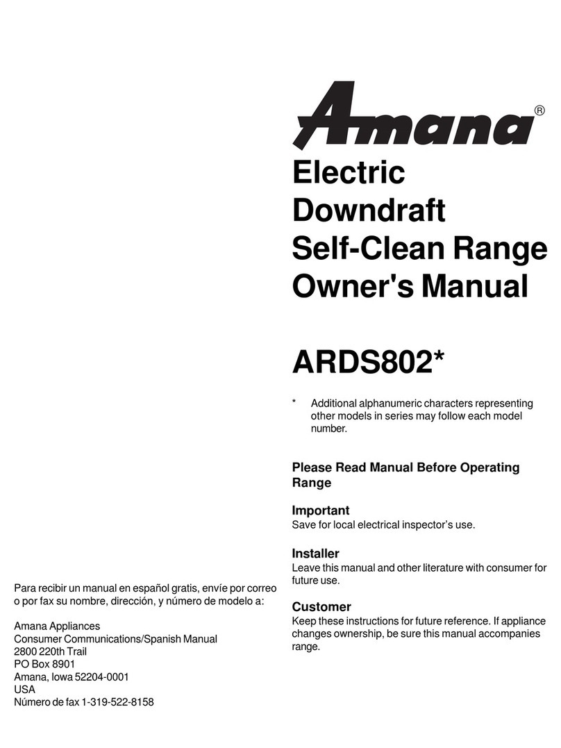 Amana ARDS802 Series User manual