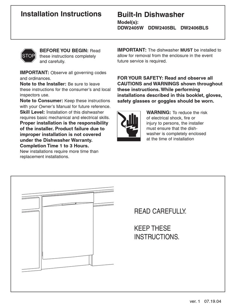 Danby Silhouette DDW2405W installation instructions