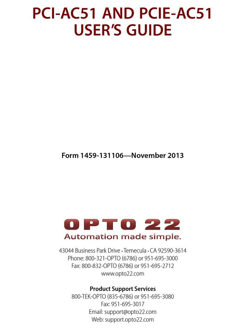 OPTO 22 PCI-AC51 user guide