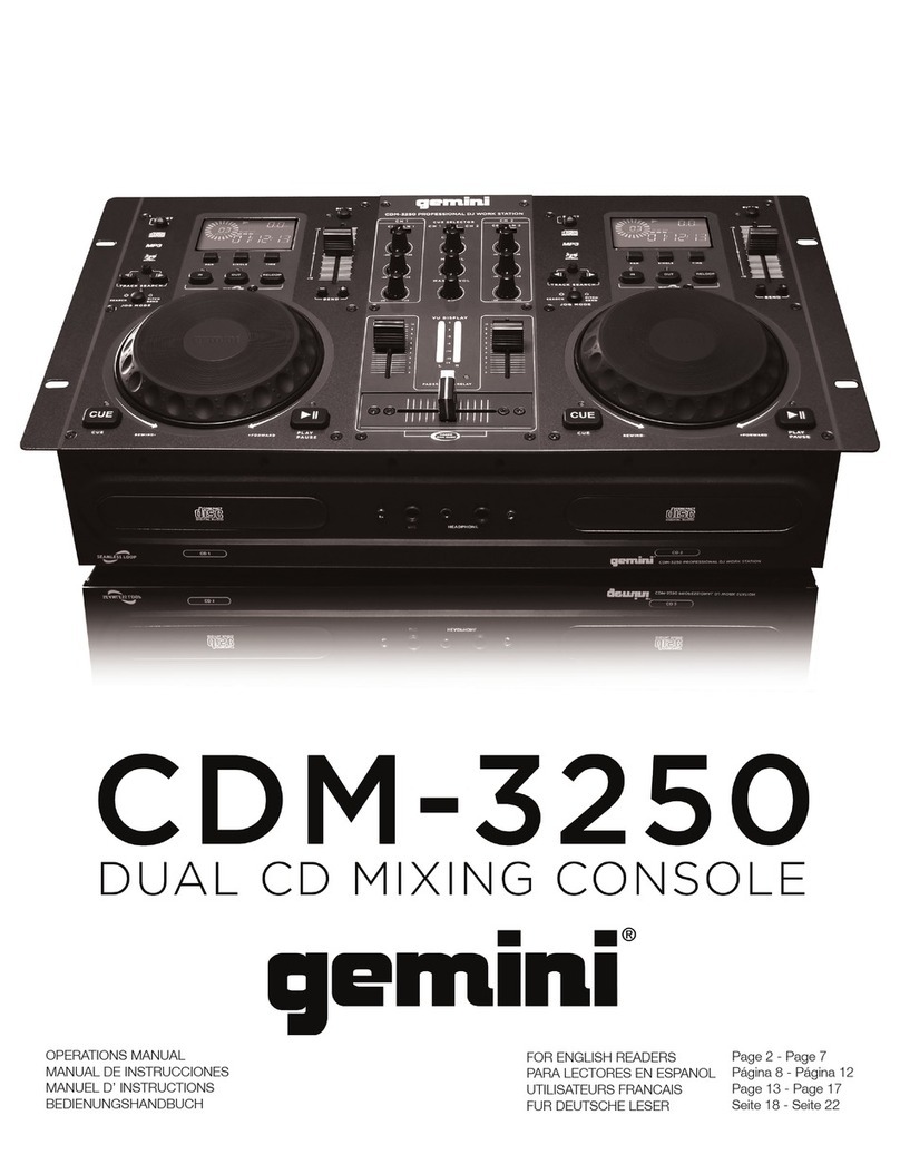 Gemini CDM-3250 User manual