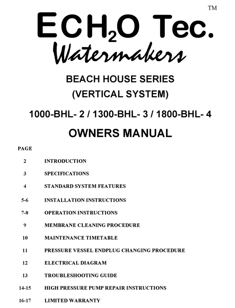 ECH2O Tec. 1000-BHL- 2 User manual