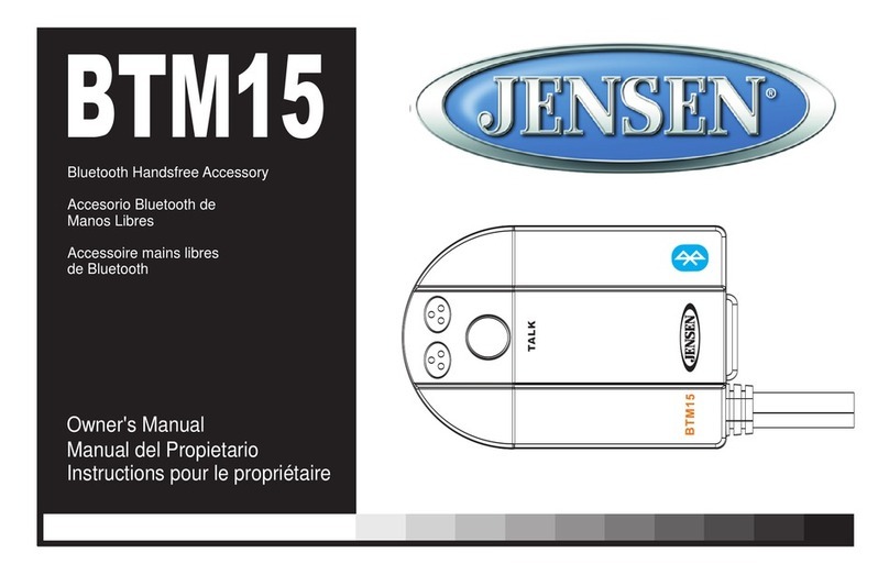 Jensen BTM15 owner's manual
