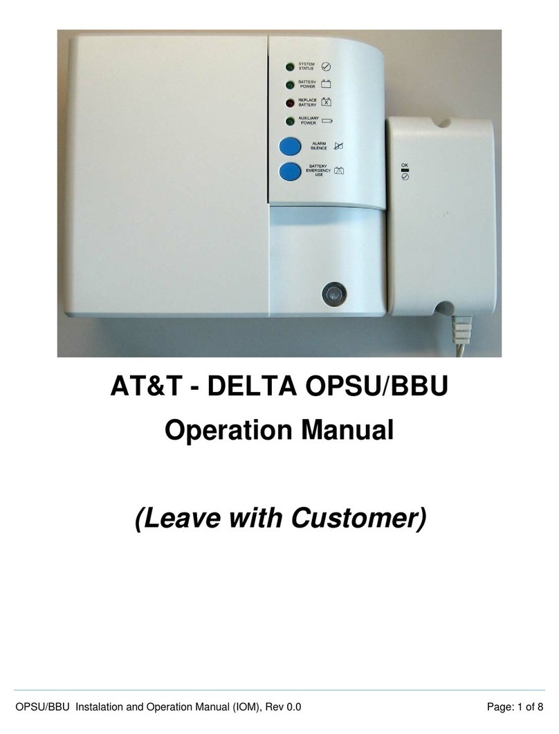 AT&T Delta OPSU/BBU Operation manual