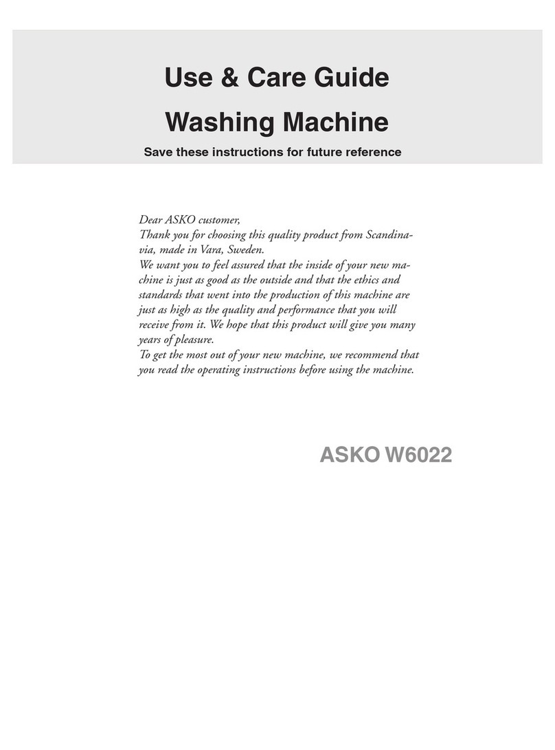 Asko W6022 Use & care guide