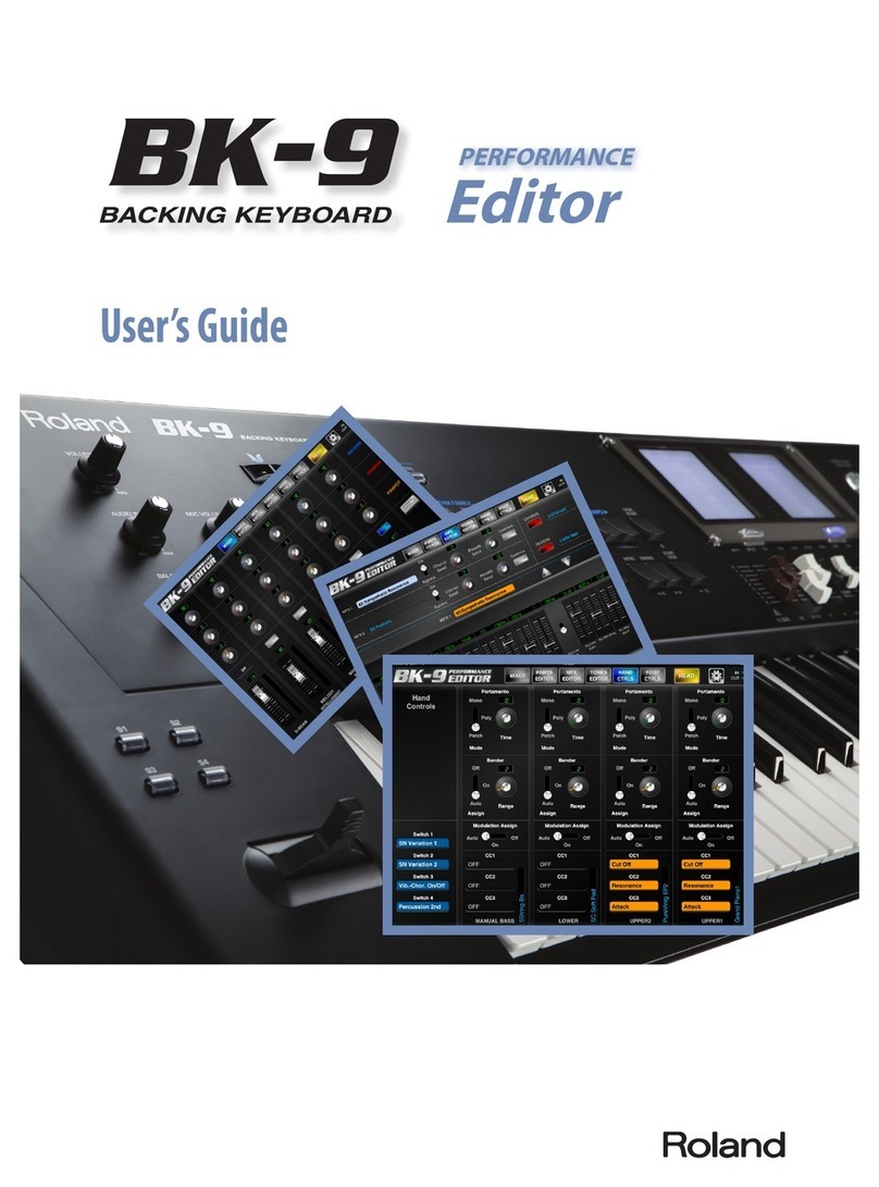 Roland BK-9 Performance Editor User manual Roland BK-9 Performance Editor User manual