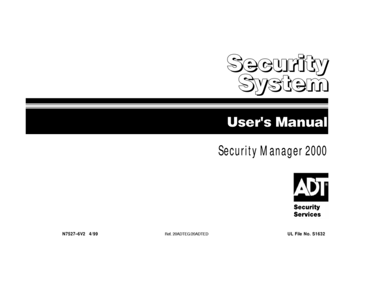ADT SECURITY MANAGER 2000 User manual