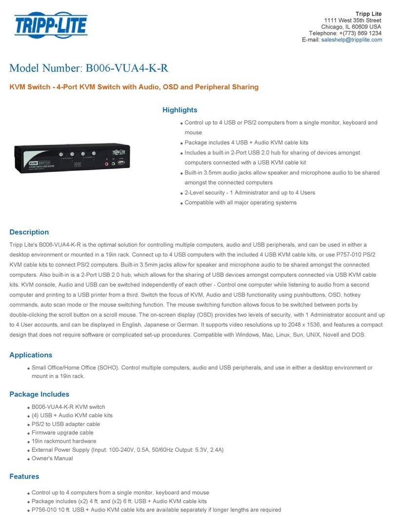 Tripp Lite B006-VUA4-K-R User manual Tripp Lite B006-VUA4-K-R User manual
