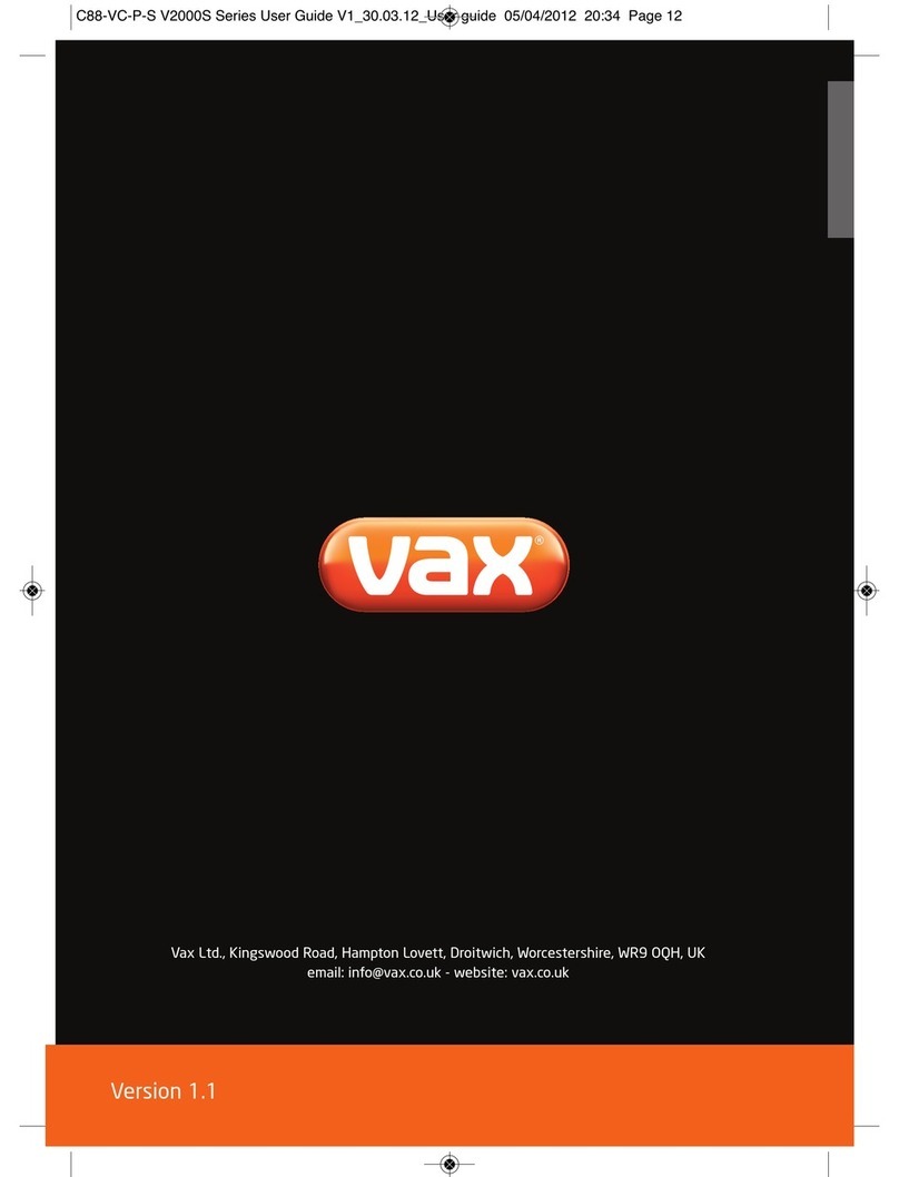 Vax V-2000S User manual