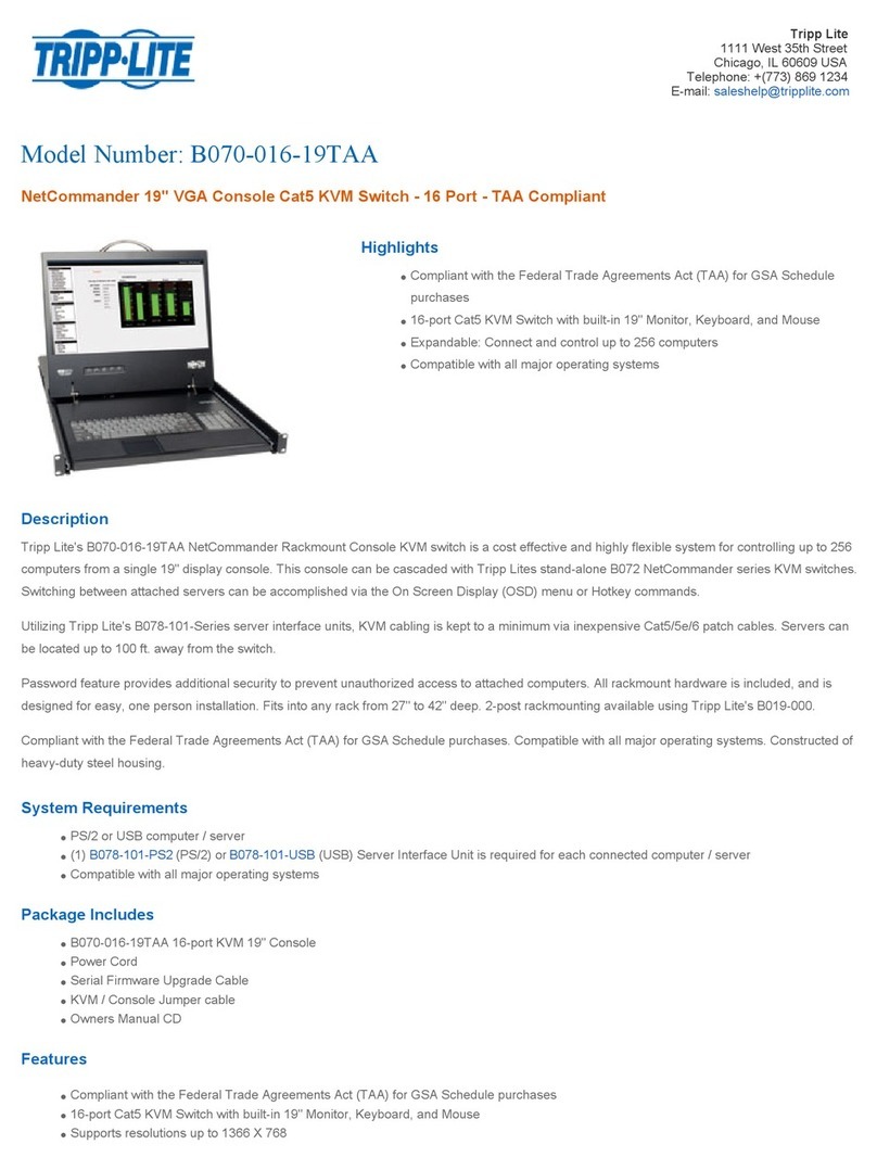 Tripp Lite NetCommander B070-016-19TAA User manual
