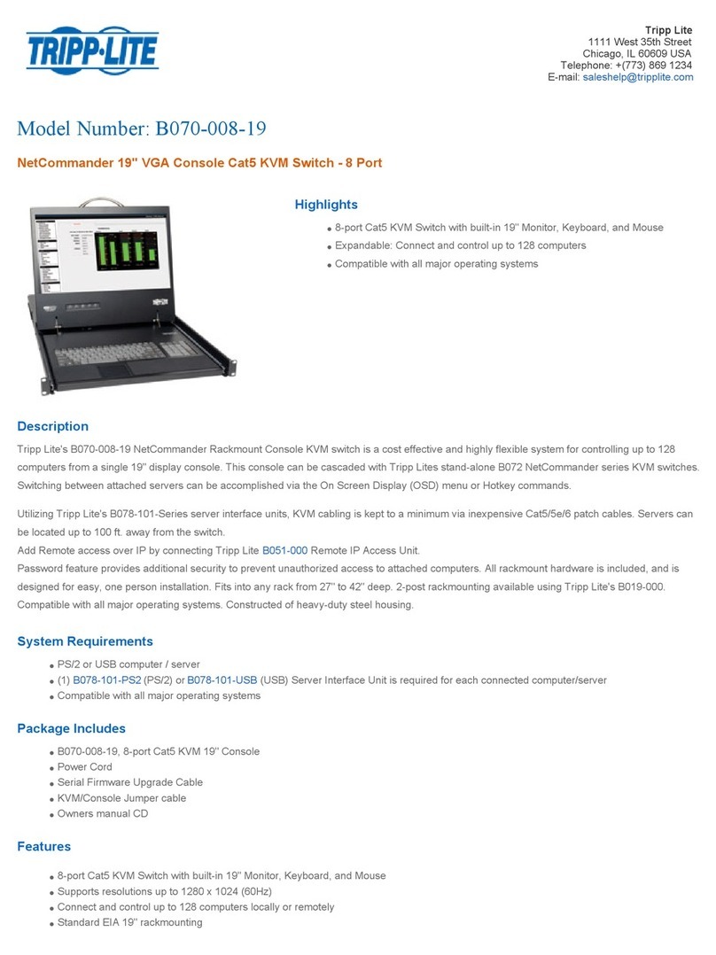Tripp Lite NetCommander B070-008-19 User manual