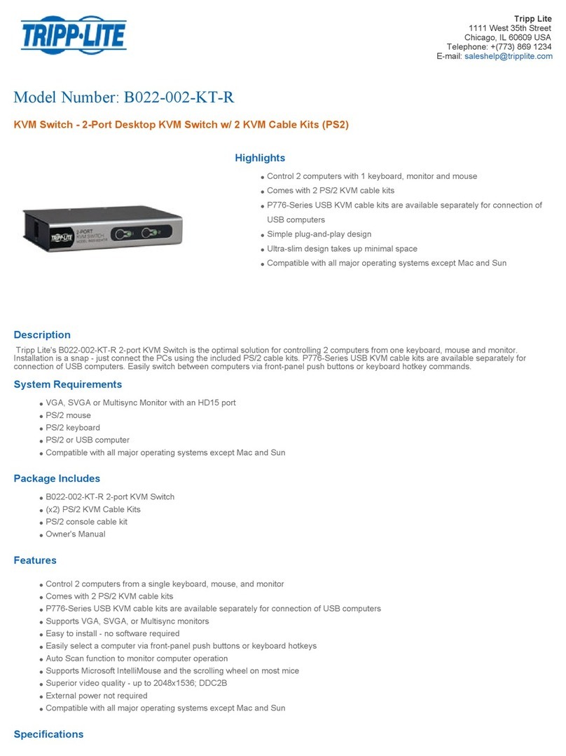 Tripp Lite B022-002-KT-R User manual
