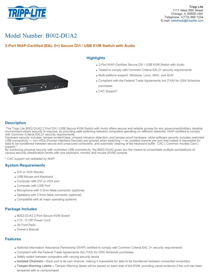 Tripp Lite B002-DUA2 User manual Tripp Lite B002-DUA2 User manual