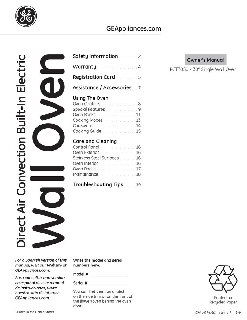 GE PCT7050 User manual