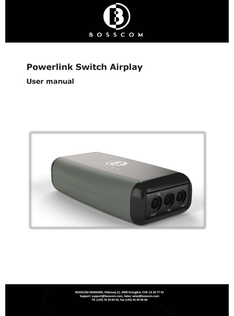 Bosscom Powerlink Switch Airplay user manual