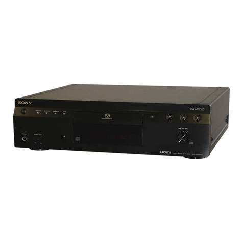 Sony SCD-XA5400ES - Es Super Audio Cd Player User manual