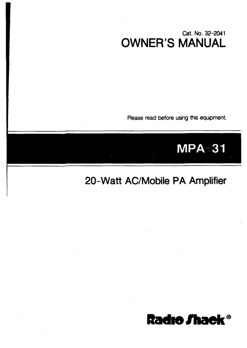 Radio Shack MPA 31 User manual