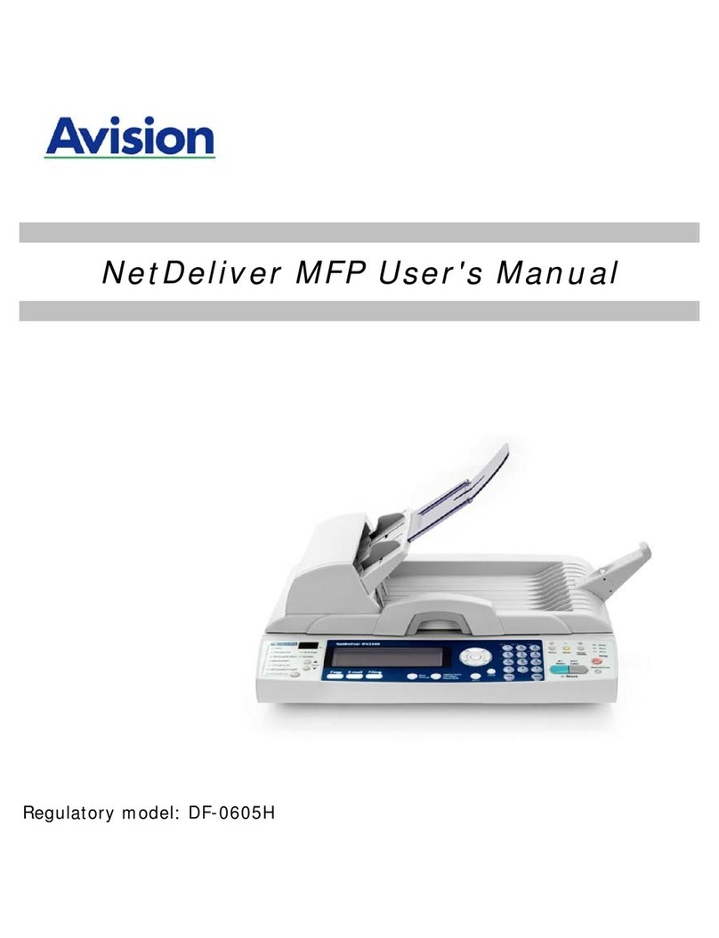 Avision NETDELIVER @V2500 user manual