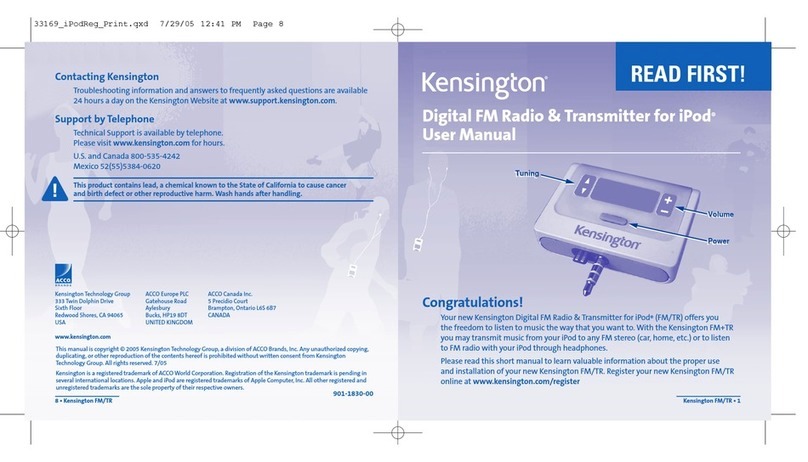 Kensington FM/TR user manual