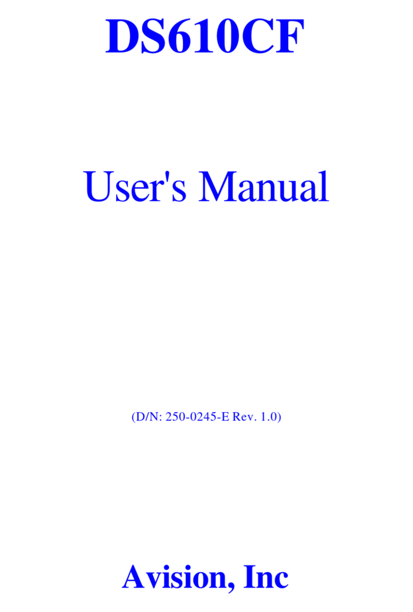 Avision DS610CF user manual