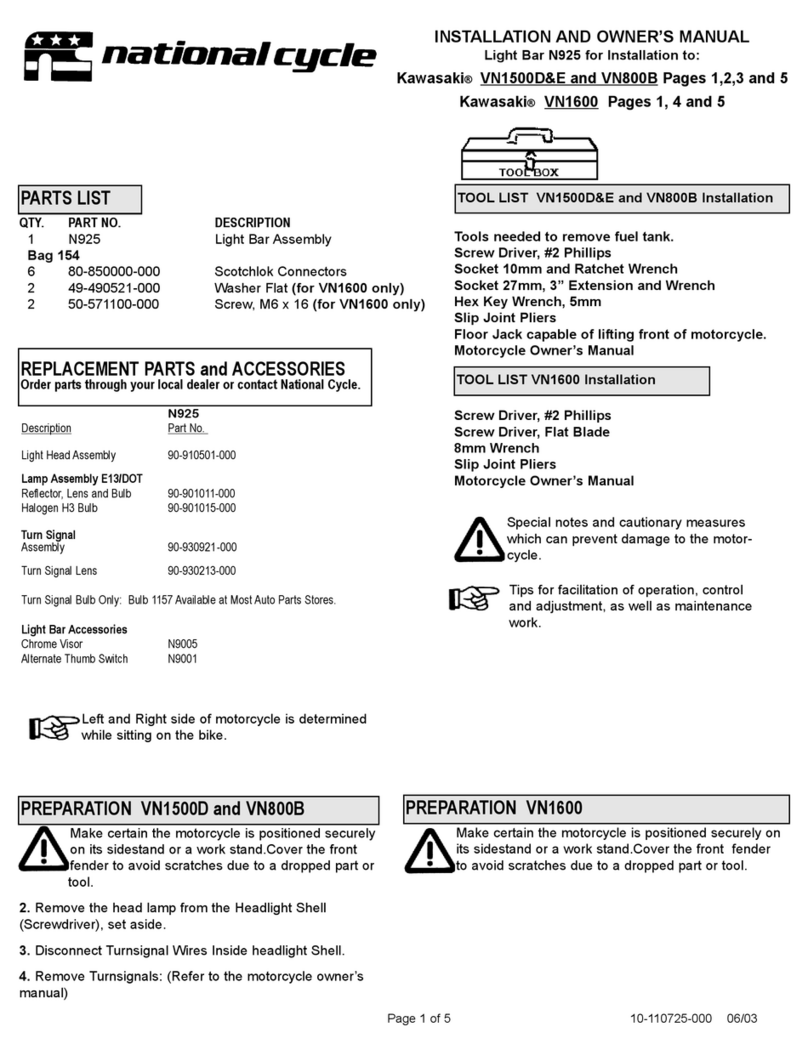 National Cycle N925 owner's manual