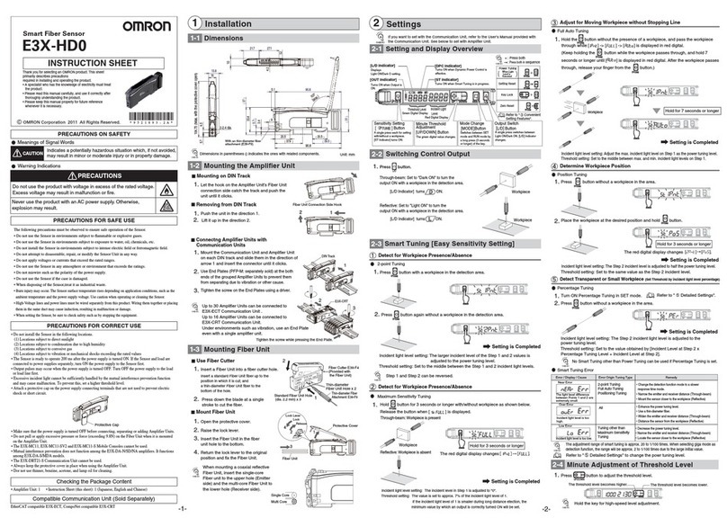 Omron E3X-HD0 User manual