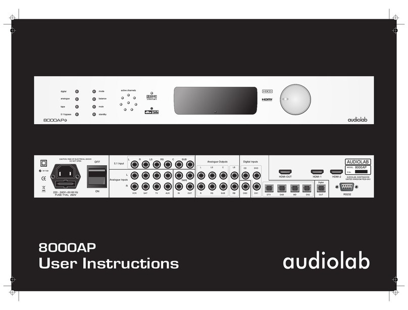 Audiolab 8000AP User manual Audiolab 8000AP User manual