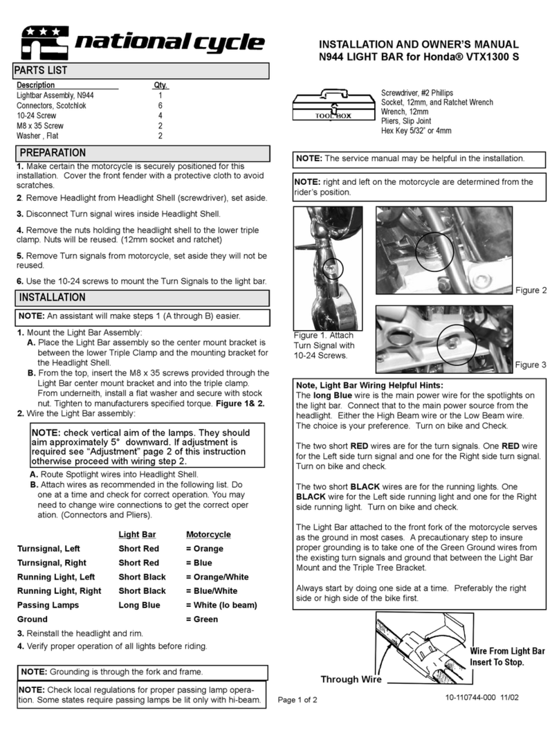 National Cycle N944 User manual