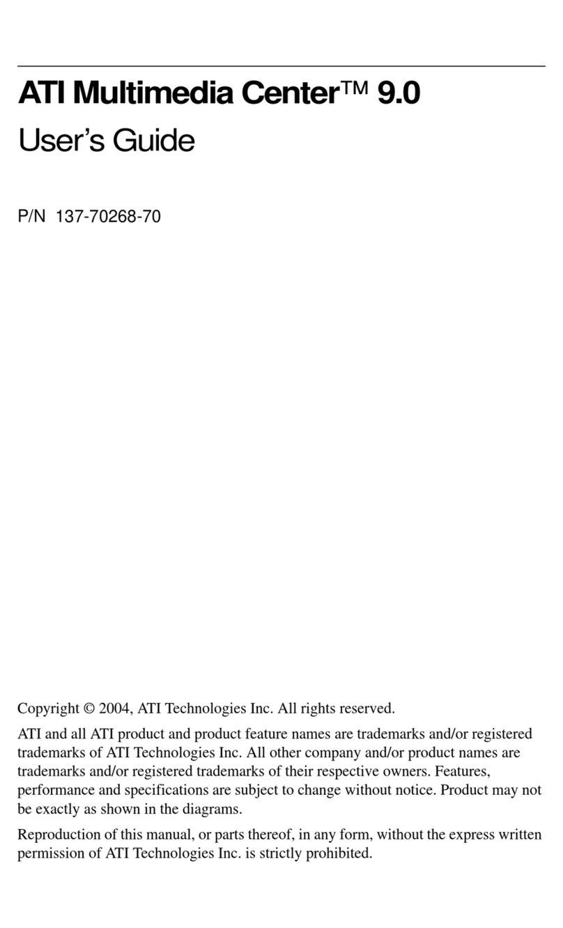 ATI Technologies MULTIMEDIA CENTER 9.0 user guide