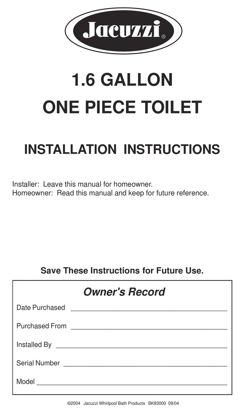 Jacuzzi 1.6 GALLON User manual